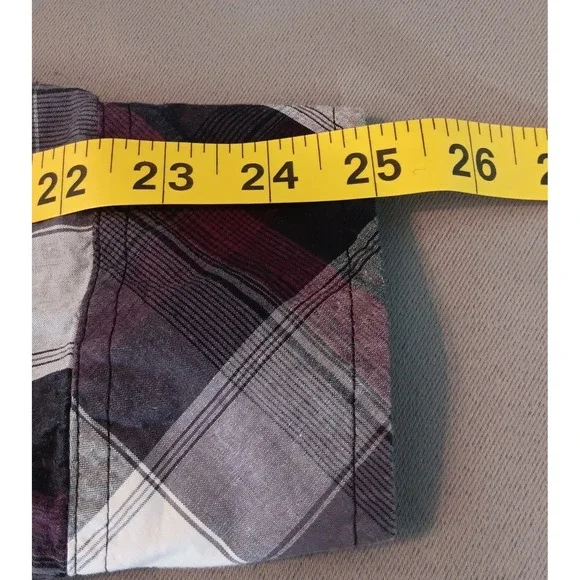 Helix Button Up Shirt Mens Purple Long Sleeve Plaid Size Large Y2k Skater Grunge - Picture 5 of 11